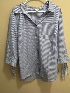 Cato Blue Stripe Button-Up Shirt